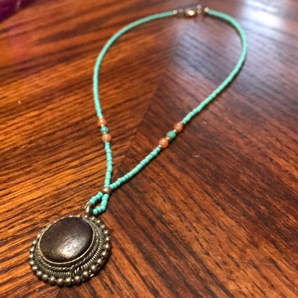 BOGO FREE Blue beaded necklace